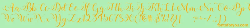 Adyana Font – Orange Fonts on Green Background