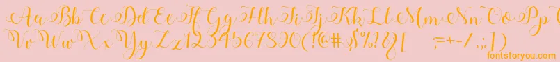 Adyana Font – Orange Fonts on Pink Background