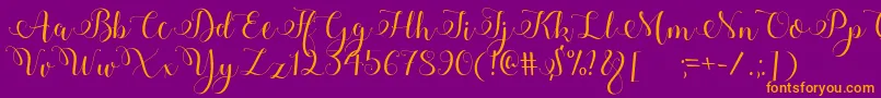 Adyana Font – Orange Fonts on Purple Background