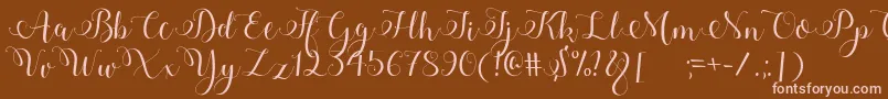 Adyana Font – Pink Fonts on Brown Background