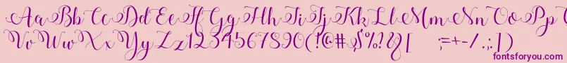 Adyana Font – Purple Fonts on Pink Background