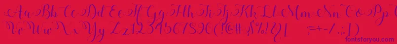Adyana Font – Purple Fonts on Red Background