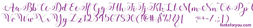 Adyana Font – Purple Fonts on White Background