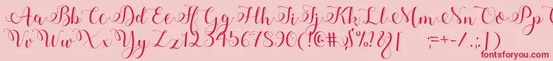 Adyana Font – Red Fonts on Pink Background
