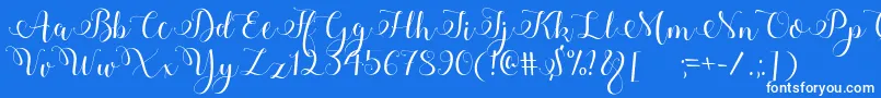 Adyana Font – White Fonts on Blue Background