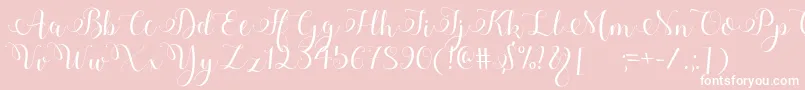 Adyana Font – White Fonts on Pink Background