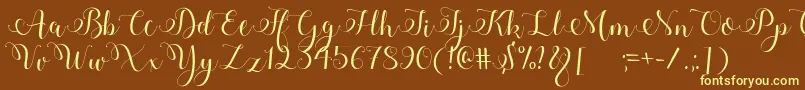 Adyana Font – Yellow Fonts on Brown Background