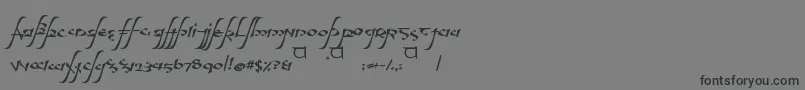 aelfa-Schriftart – Schwarze Schriften auf grauem Hintergrund