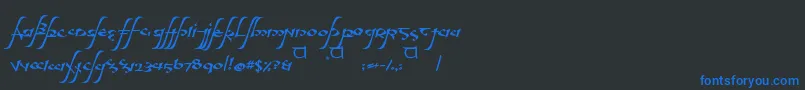 aelfa Font – Blue Fonts on Black Background