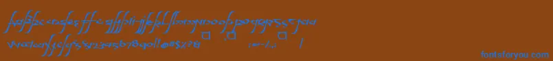 aelfa Font – Blue Fonts on Brown Background