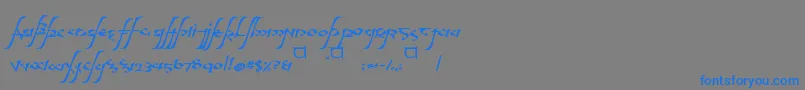 aelfa Font – Blue Fonts on Gray Background