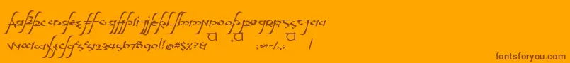 aelfa Font – Brown Fonts on Orange Background