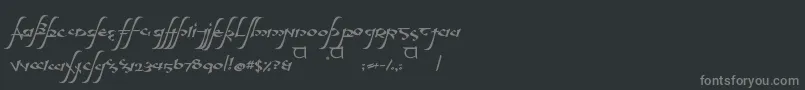 aelfa Font – Gray Fonts on Black Background