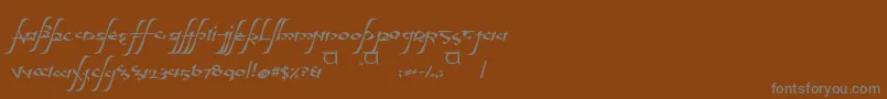 aelfa Font – Gray Fonts on Brown Background