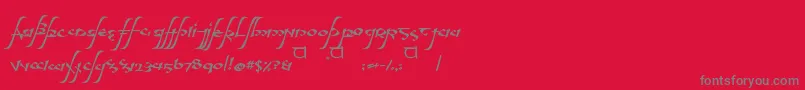 aelfa Font – Gray Fonts on Red Background