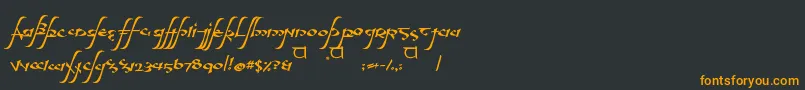 aelfa Font – Orange Fonts on Black Background