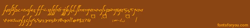 Шрифт aelfa – оранжевые шрифты на коричневом фоне