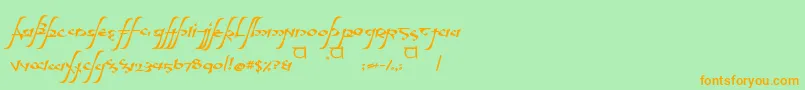 fuente aelfa – Fuentes Naranjas Sobre Fondo Verde
