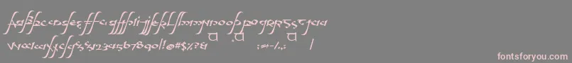 フォントaelfa – 灰色の背景にピンクのフォント
