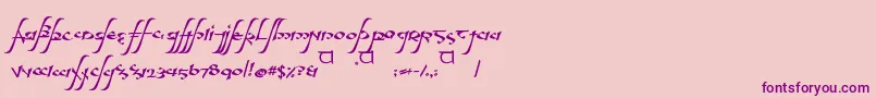 aelfa Font – Purple Fonts on Pink Background