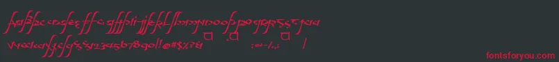 aelfa Font – Red Fonts on Black Background