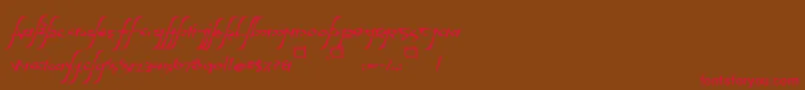 aelfa Font – Red Fonts on Brown Background