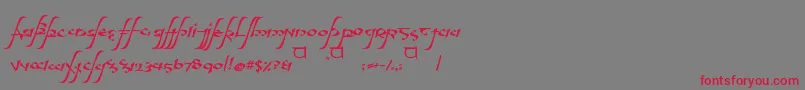 aelfa Font – Red Fonts on Gray Background