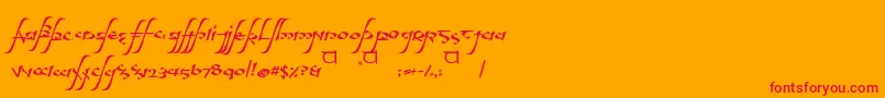 aelfa Font – Red Fonts on Orange Background