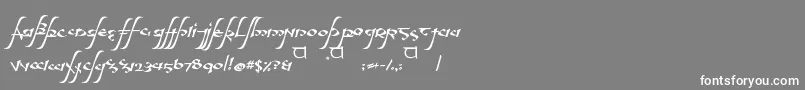 フォントaelfa – 灰色の背景に白い文字