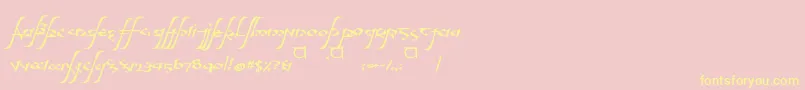 aelfa Font – Yellow Fonts on Pink Background