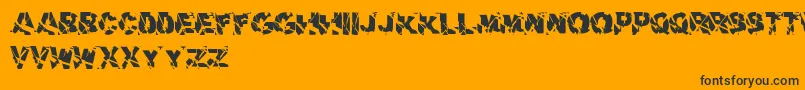 Aerial   Dker Font – Black Fonts on Orange Background