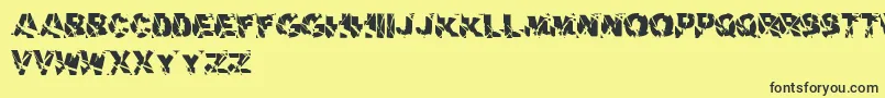 Aerial   Dker Font – Black Fonts on Yellow Background