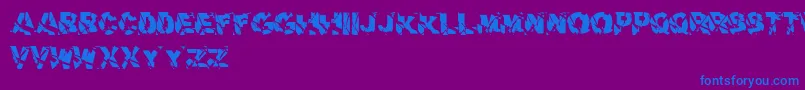 Aerial   Dker Font – Blue Fonts on Purple Background