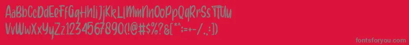 Aero brush demo Font – Gray Fonts on Red Background