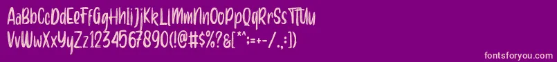 Aero brush demo-Schriftart – Rosa Schriften auf violettem Hintergrund