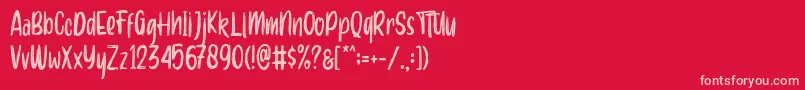 Aero brush demo Font – Pink Fonts on Red Background