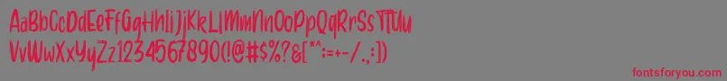 Aero brush demo-Schriftart – Rote Schriften auf grauem Hintergrund