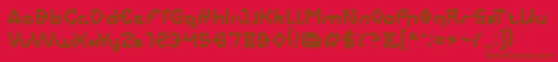 AERO DYNAMIC Font – Brown Fonts on Red Background