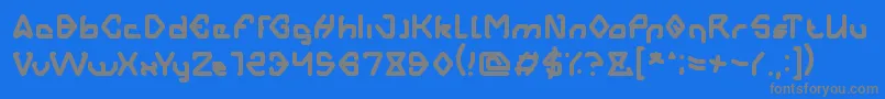 AERO DYNAMIC Font – Gray Fonts on Blue Background