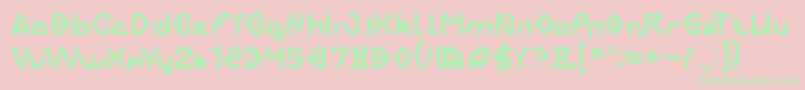 AERO DYNAMIC Font – Green Fonts on Pink Background