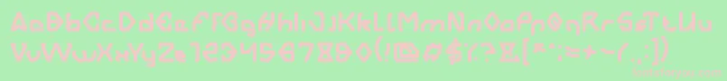 AERO DYNAMIC Font – Pink Fonts on Green Background