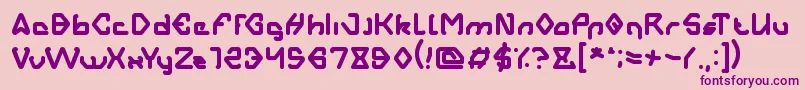 AERO DYNAMIC Font – Purple Fonts on Pink Background