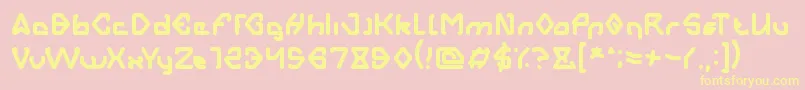 AERO DYNAMIC Font – Yellow Fonts on Pink Background