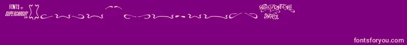Aero Font One Swash Font – Pink Fonts on Purple Background