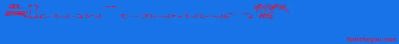 Fonte Aero Font One Swash – fontes vermelhas em um fundo azul