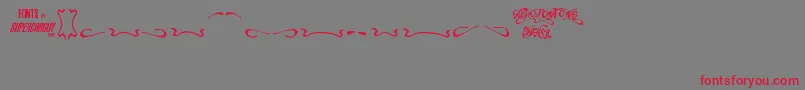 Fonte Aero Font One Swash – fontes vermelhas em um fundo cinza