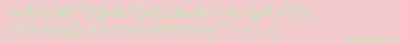 Gilliesgotdlig Font – Green Fonts on Pink Background