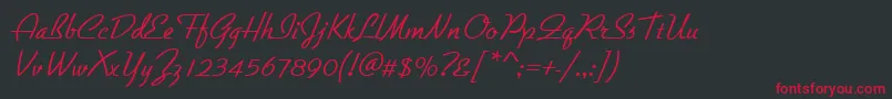 Gilliesgotdlig Font – Red Fonts on Black Background