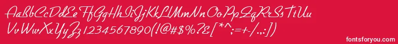 Gilliesgotdlig Font – White Fonts on Red Background