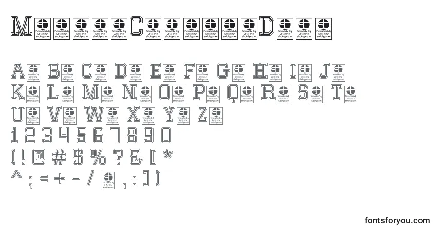 Шрифт MixivaCollegeDemo – алфавит, цифры, специальные символы